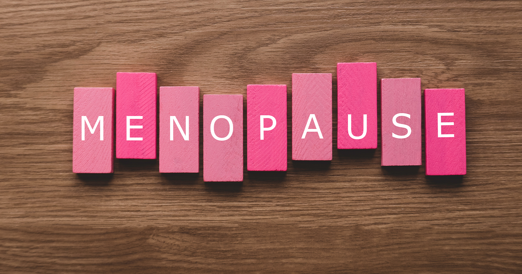 Image of tiles spelling out the word menopause.