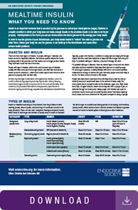 Image of mealtime insulin infographic.