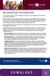 Image of tool on relaxation techniques for menopause.