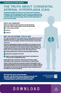 Image of patient guide on congenital adrenal hyperplasia.